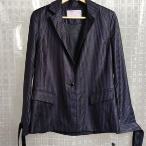 Navy Blue Pin Stripe Blazer